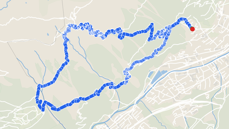 Map preview for 12.9 km Trail Run Loop +1144m