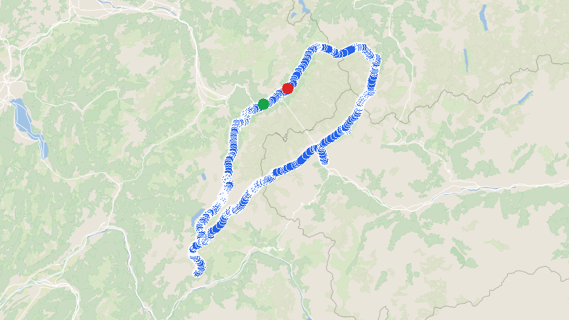 Map preview for 812Trail Run from Les Houches to Les Plans