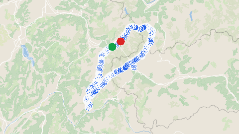 Map preview for 812Trail Run from Les Houches to Les Plans