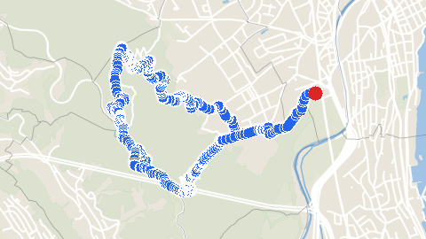Map preview for Saalsporthalle - Panoramaweg - Uetliberg loop